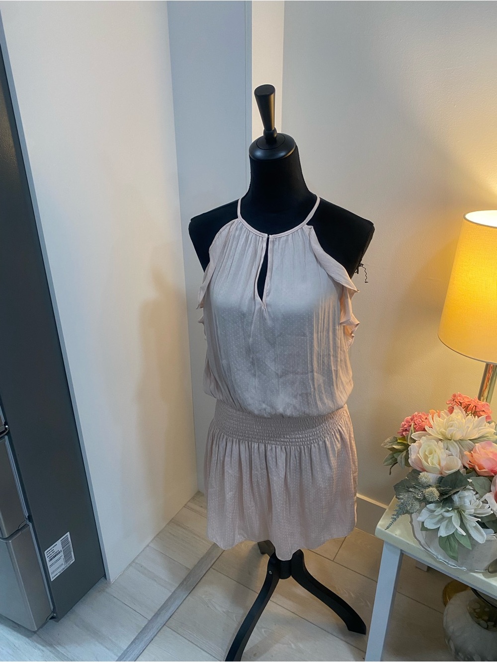 DO+BE Blush Pink Textured Halter Dress